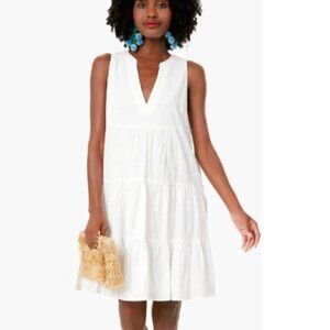 XL Tuckernuck Pomander Place White Swiss Dot Sleeveless Kenzo Dress